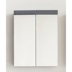 Meuble de salle de bain - Armoire de toilette - Miroir - 2 portes - Gr