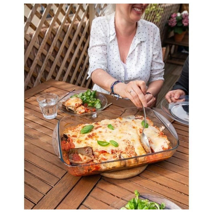Plat a lasagnes - PYREX - 1450033 - Rectangulaire - En verre borosilicate - 40 x 27 cm
