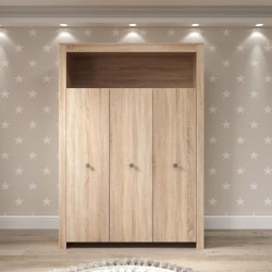 Chambre bébé Trio : Lit 70 x 140 cm + Commode a langer + Armoire OLI