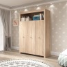 Chambre bébé Trio : Lit 70 x 140 cm + Commode a langer + Armoire OLI