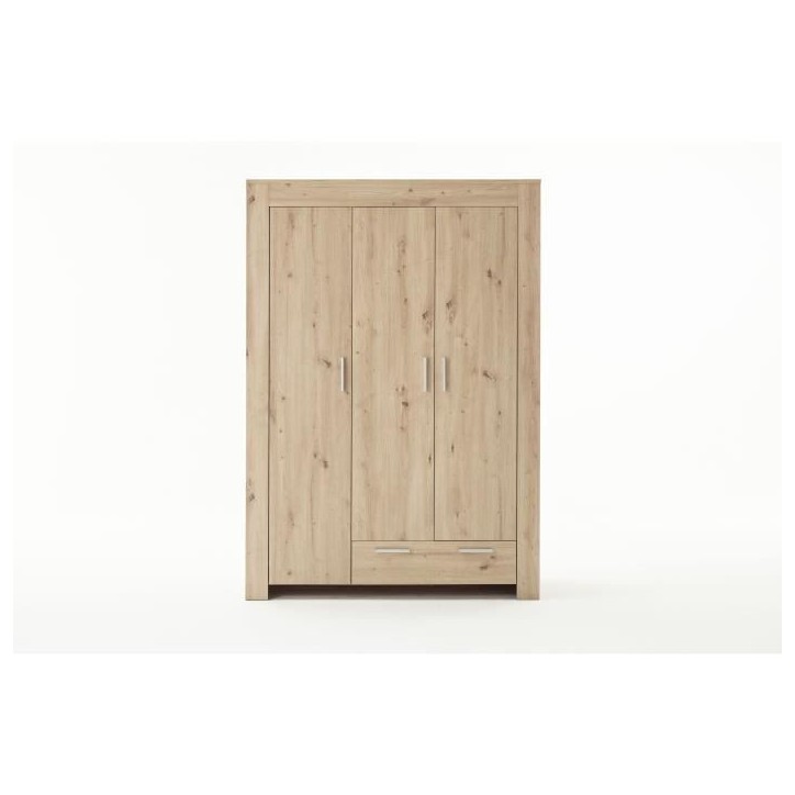 Chambre bébé Trio : Lit 70 x 140 cm + Commode a langer + Armoire AHOI - Chene - TREND TEAM Chambre bébé Trio : Lit 70 x 140 cm + Commode a langer + Armoire AHOI - Chene - TREND TEAM