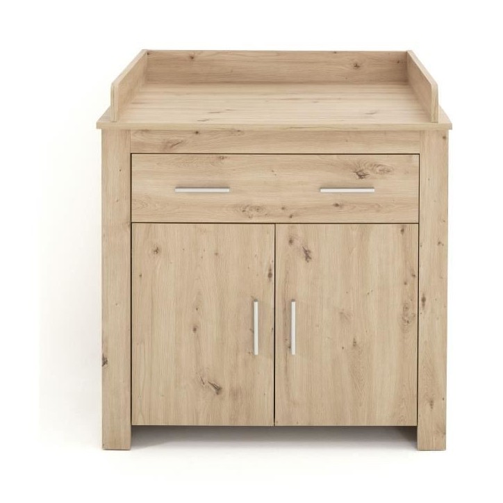 Chambre bébé Trio : Lit 70 x 140 cm + Commode a langer + Armoire AHOI - Chene - TREND TEAM Chambre bébé Trio : Lit 70 x 140 cm + Commode a langer + Armoire AHOI - Chene - TREND TEAM