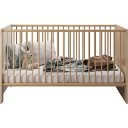 Chambre bébé duo PIA - Lit 70x140 cm + Commode a langer 2 portes - D