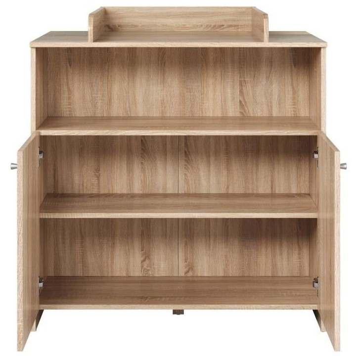 Chambre bébé trio NIKO - Lit 70x140 cm + Commode a langer 2 portes + Armoire 2 portes - Décor chene naturel - TRENDTEAM Chambre bébé trio NIKO - Lit 70x140 cm + Commode a langer 2 portes + Armoire 2 portes - Décor chene naturel - TRENDTEAM