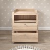 Chambre bébé Duo : Lit 70 x 140 cm + Commode a langer OLIVIA - Chene
