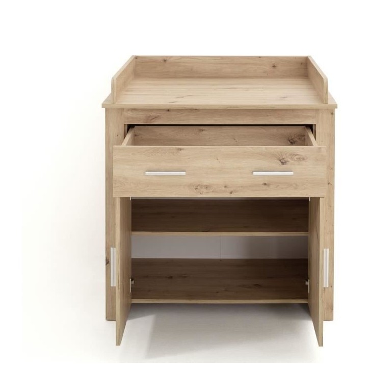 Chambre bébé Duo : Lit 70 x 140 cm + Commode a langer AHOI - Chene - TREND TEAM