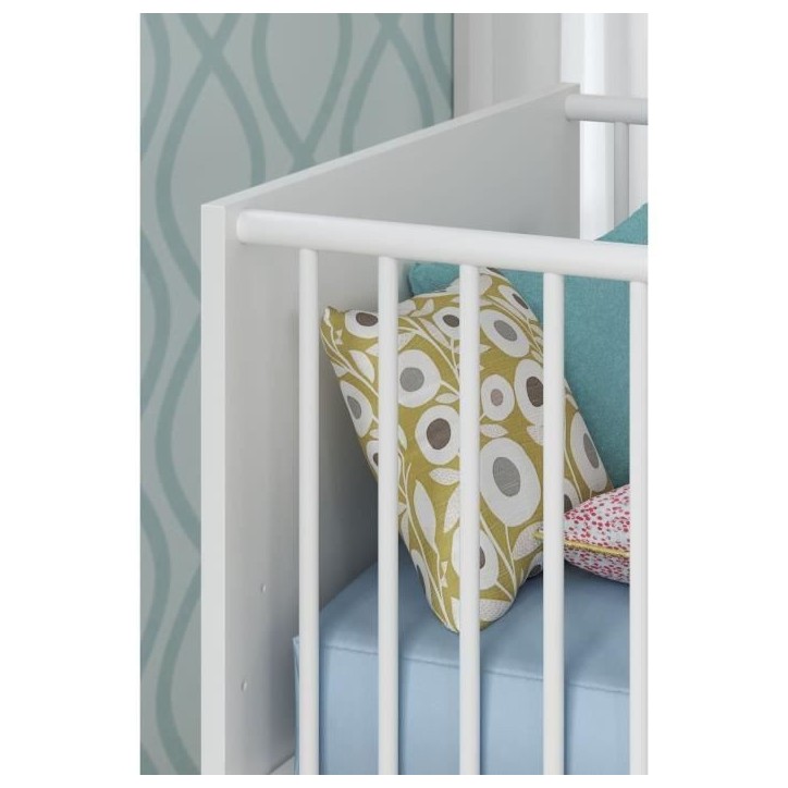 Chambre bébé Duo : Lit 70 x 140 cm + Commode a langer NIKO - Blanc - TREND TEAM Chambre bébé Duo : Lit 70 x 140 cm + Commode a langer NIKO - Blanc - TREND TEAM