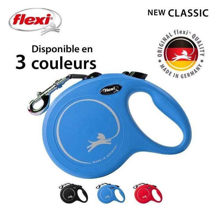 Laisse New Classic L Tape 8 m blue Flexi CL30T8-251-BL-20