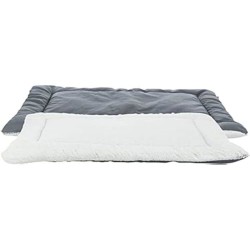 Matelas - TRIXIE - Farello - Peluche/Tissu - 70 × 55 cm - Blanc-Gris/