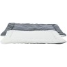 Matelas - TRIXIE - Farello - Peluche/Tissu - 70 × 55 cm - Blanc-Gris/