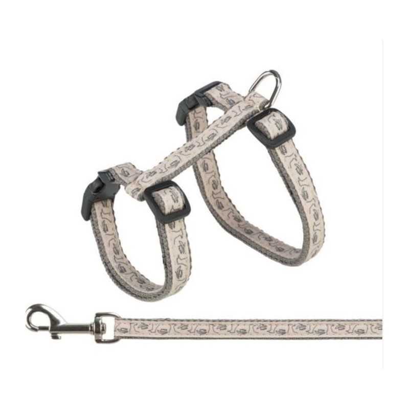 Harnais pour chat - TRIXIE - Kattentuig - Gris/Rose - Taille unique -