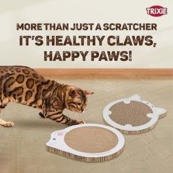 Tapis a gratter - TRIXIE - Junior - Avec herbe a chat - Gris clair - 3