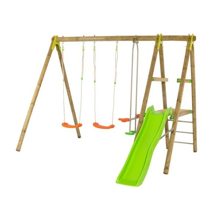Station de jeux bois 2,30 m Topwood TUTTI - 6 enfants