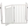 TRIXIE Barriere avec porte ajustable- (60-160cm) x 81 cm - Blanc - Pou