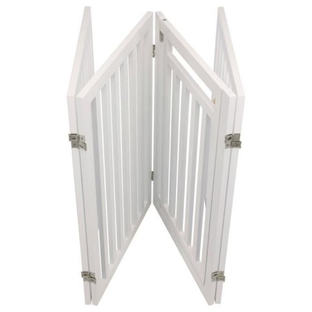 TRIXIE Barriere avec porte ajustable- (60-160cm) x 81 cm - Blanc - Pour chien