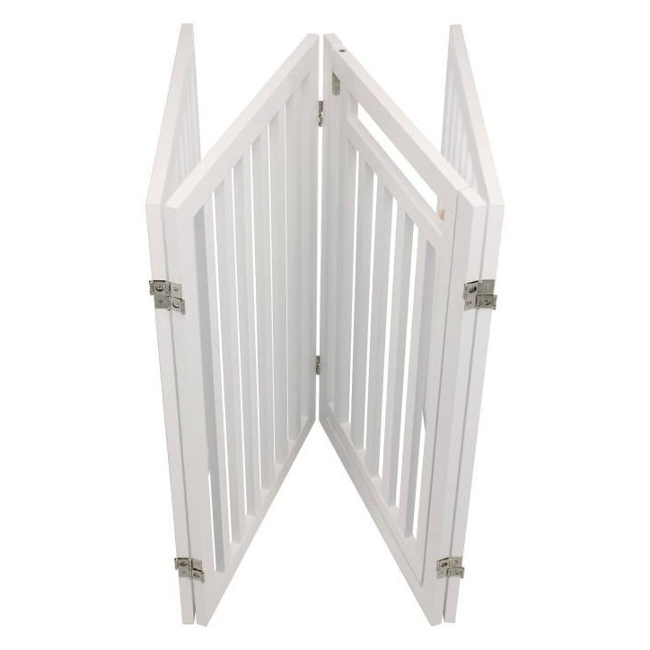 TRIXIE Barriere avec porte ajustable- (60-160cm) x 81 cm - Blanc - Pour chien TRIXIE Barriere avec porte ajustable- (60-160cm) x 81 cm - Blanc - Pour chien