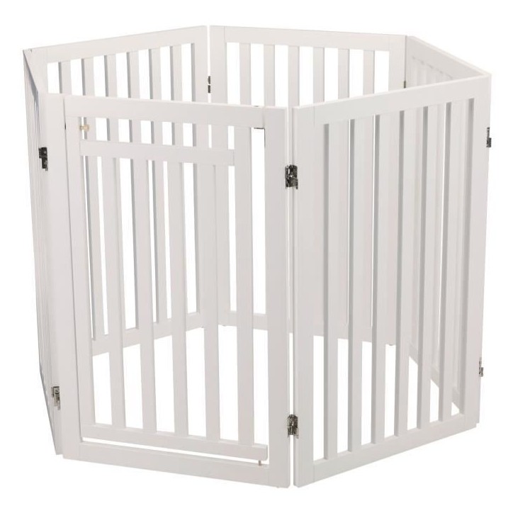 TRIXIE Barriere avec porte ajustable- (60-160cm) x 81 cm - Blanc - Pour chien TRIXIE Barriere avec porte ajustable- (60-160cm) x 81 cm - Blanc - Pour chien