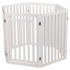 TRIXIE Barriere avec porte ajustable- (60-160cm) x 81 cm - Blanc - Pou