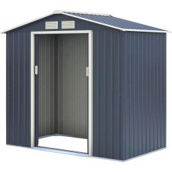 Abri de jardin en métal 2,71 m² - 213 x 127 x 195 cm - PLUTON - Kit