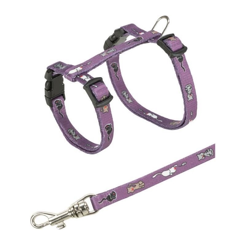 Harnais pour chatons - Nylon - 21-34 cm - Réglable - Diverses couleur Harnais pour chatons - Nylon - 21-34 cm - Réglable - Diverses couleur
