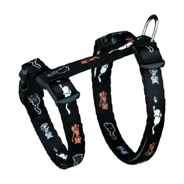 Harnais pour chatons - Nylon - 21-34 cm - Réglable - Diverses couleurs - Clips de fermeture