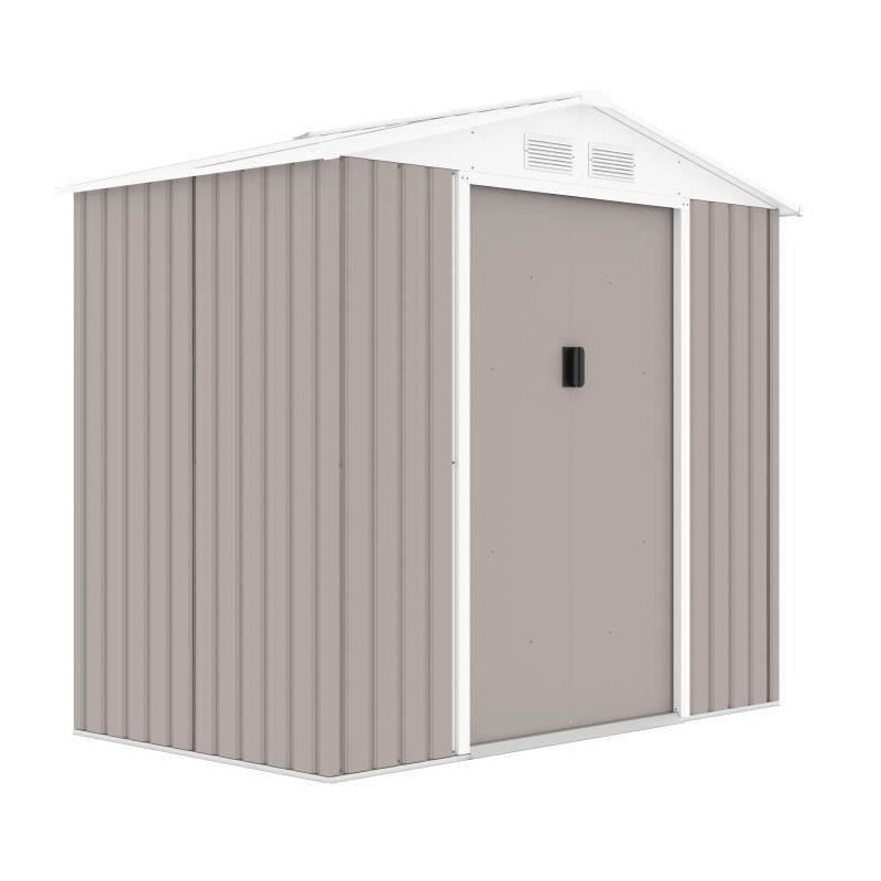 Abri de jardin en métal 2,71 m² - 213 x 127 x 195 cm - PLUTON - Kit Abri de jardin en métal 2,71 m² - 213 x 127 x 195 cm - PLUTON - Kit