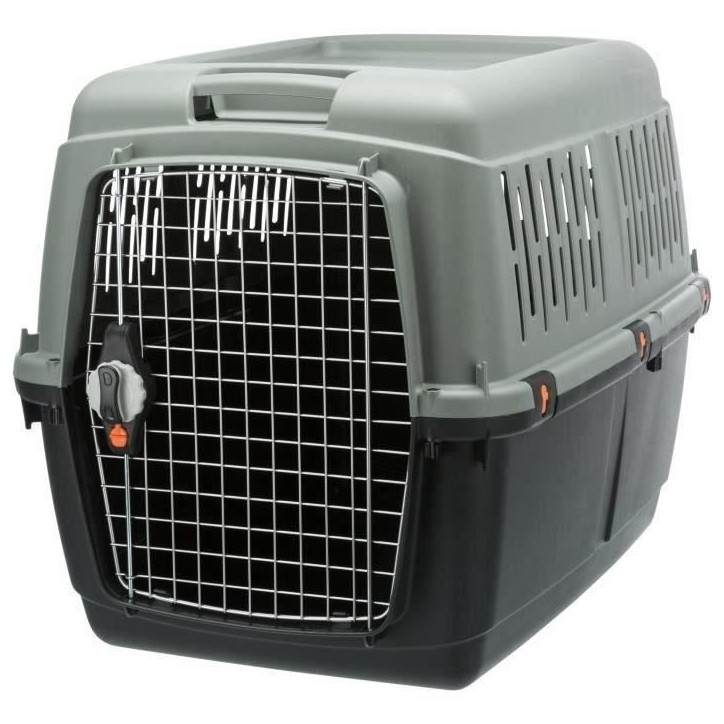 Box de transport TRIXIE Giona 5 - Recyclé - M: 60 × 61 × 81 cm - Anthracite et gris-vert
