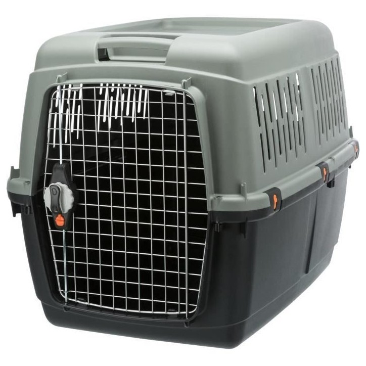 Box de transport TRIXIE Giona 5 - Recyclé - M: 60 × 61 × 81 cm - Anthracite et gris-vert
