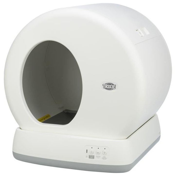TRIXIE Bac a litiere automatique - Auto-nettoyant - Plastique - 53 × 55,5 × 52 cm - Blanc
