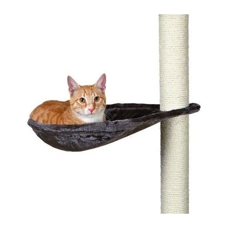 TRIXIE Hamac - Nid XL pour griffoir pour chat gris platinium peluche
