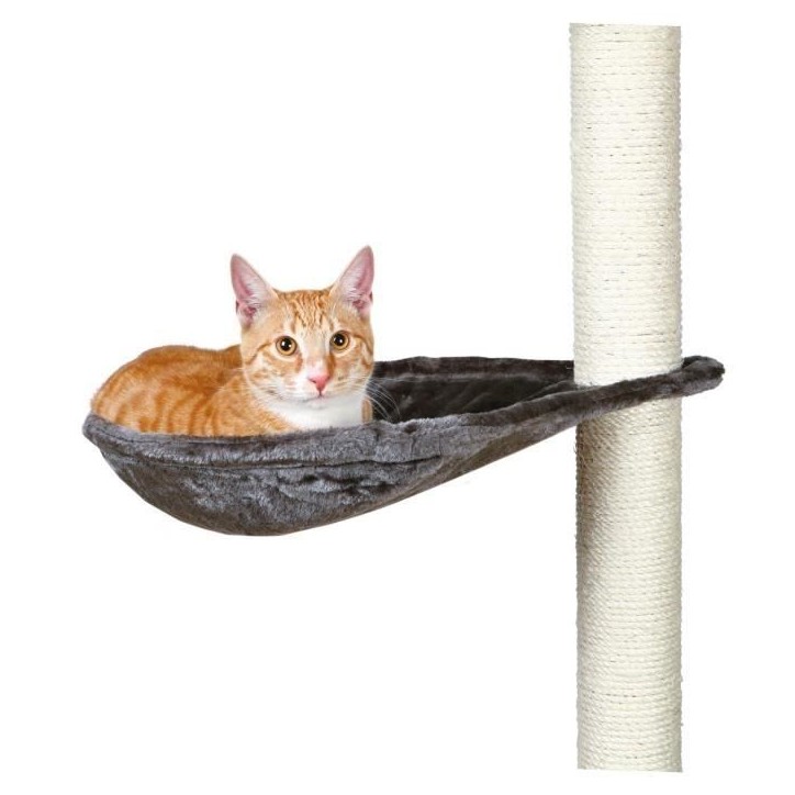 TRIXIE Hamac - Nid XL pour griffoir pour chat gris platinium peluche ø 40 cm