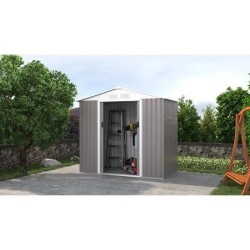 Abri de jardin en métal 2,71 m² - 213 x 127 x 195 cm - PLUTON - Kit