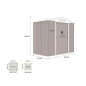 Abri de jardin en métal 2,71 m² - 213 x 127 x 195 cm - PLUTON - Kit d'ancrage inclus, 2 portes coulissantes - Taupe Abri de jardin en métal 2,71 m² - 213 x 127 x 195 cm - PLUTON - Kit d'ancrage inclus, 2 portes coulissantes - Taupe