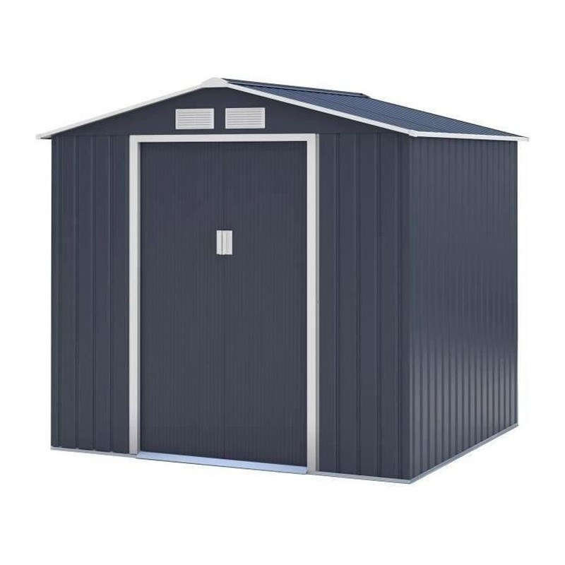 Abri de jardin en métal 4,07 m² - 213 x 191 x 195 cm - MARS -Kit d'a