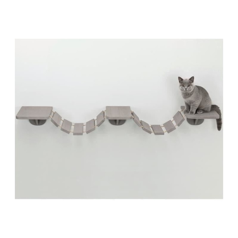 Échelle d'escalade murale pour chats TRIXIE - 150x30 cm - Taupe en bo Échelle d'escalade murale pour chats TRIXIE - 150x30 cm - Taupe en bo