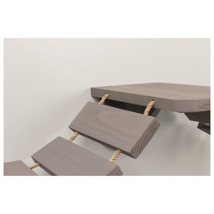 Échelle d'escalade murale pour chats TRIXIE - 150x30 cm - Taupe en bois massif et sisal