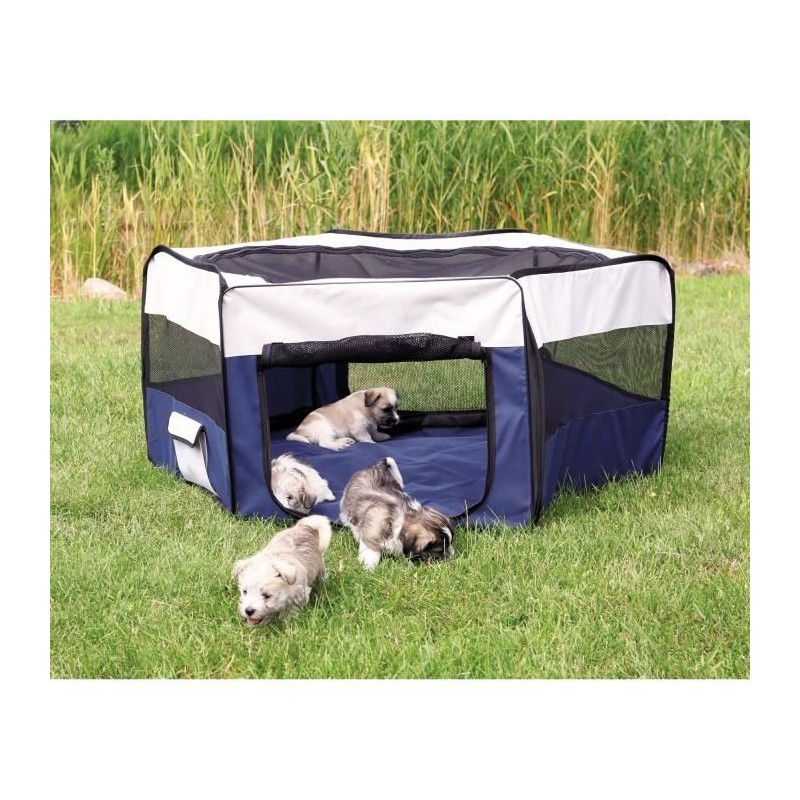 Enclos avec filet/base - TRIXIE - ø 150 × 65 cm - Turquoise / Gris c Enclos avec filet/base - TRIXIE - ø 150 × 65 cm - Turquoise / Gris c