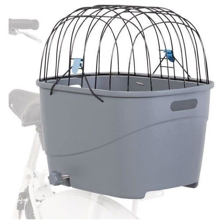 TRIXIE Panier pour porte-bagages en plastique et métal - 36 x 47 x 46 cm - Gris - Pour chien TRIXIE Panier pour porte-bagages en plastique et métal - 36 x 47 x 46 cm - Gris - Pour chien