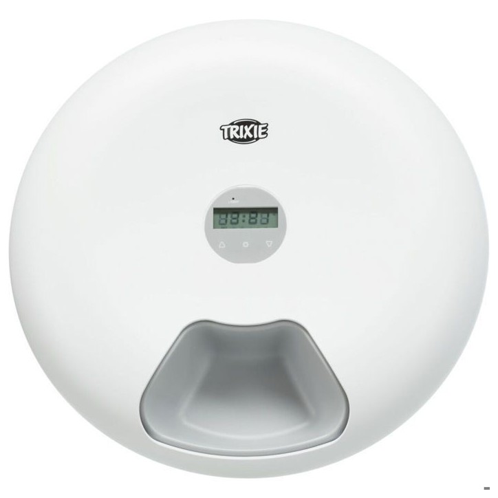Distributeur automatique de nourriture TRIXIE TX5+1 - 6 × 0,18L - ø 32 × 8 cm - Blanc