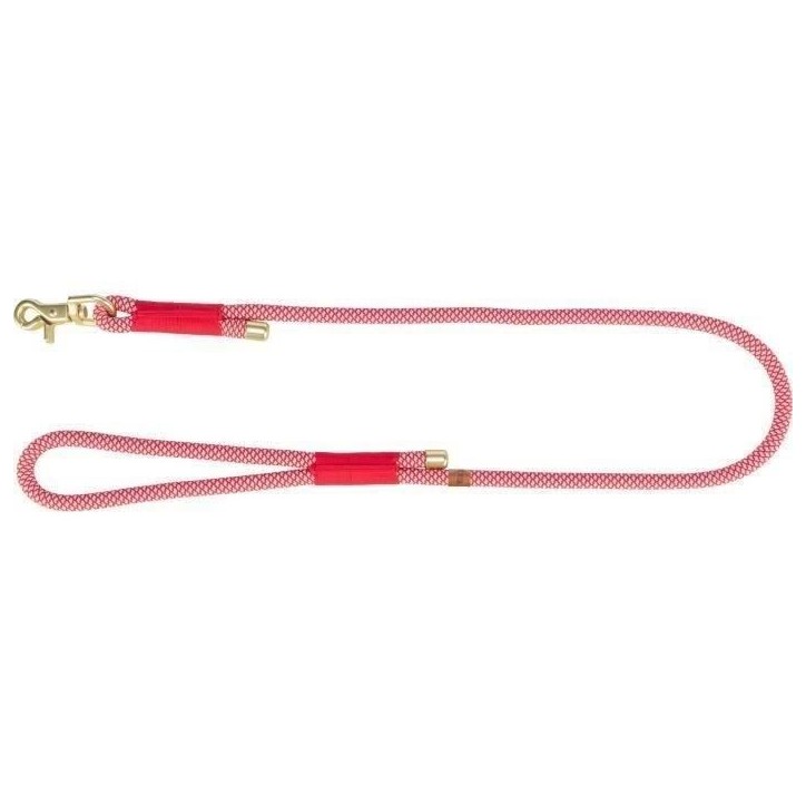 Laisse TRIXIE Soft Rope - S–XL: 1m - ø 10 mm - Rouge et creme