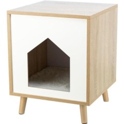 Abri - TRIXIE - Isa - Aspect bois - 40 x 50 x 40 cm - Brun clair / Bla