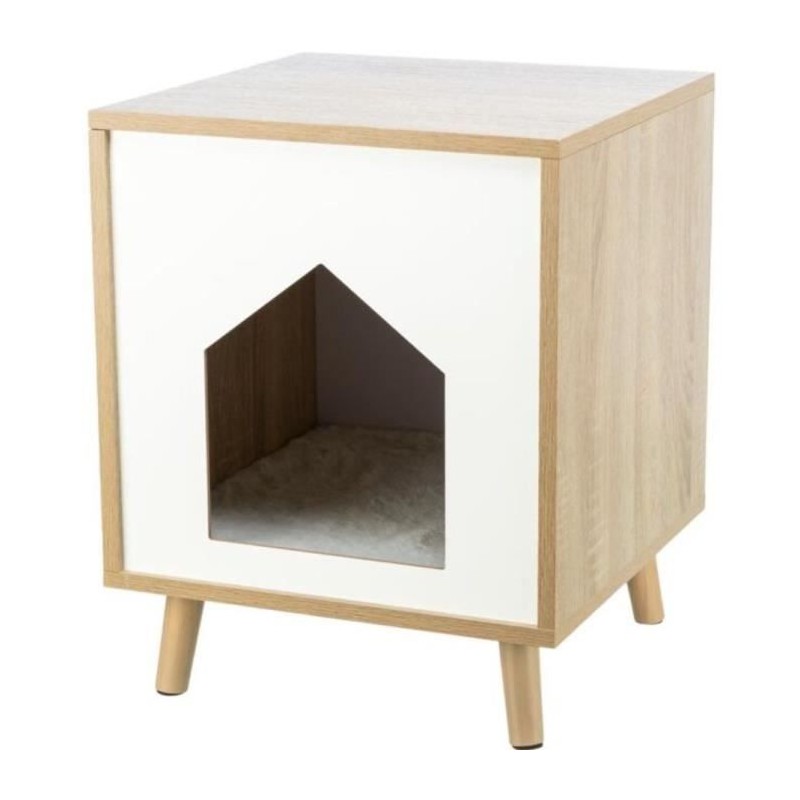 Abri - TRIXIE - Isa - Aspect bois - 40 x 50 x 40 cm - Brun clair / Bla Abri - TRIXIE - Isa - Aspect bois - 40 x 50 x 40 cm - Brun clair / Bla