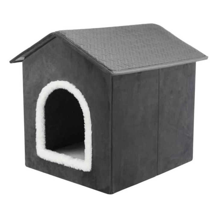 TRIXIE Maison animaux de compagnie Livia 38x41x44 cm Gris et blanc 442666