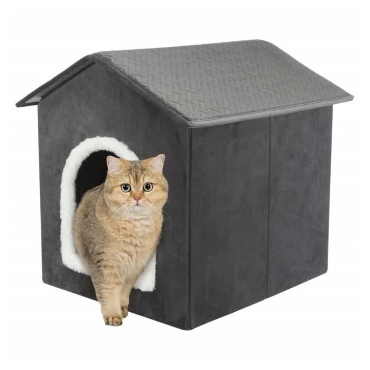 TRIXIE Maison animaux de compagnie Livia 38x41x44 cm Gris et blanc 442666