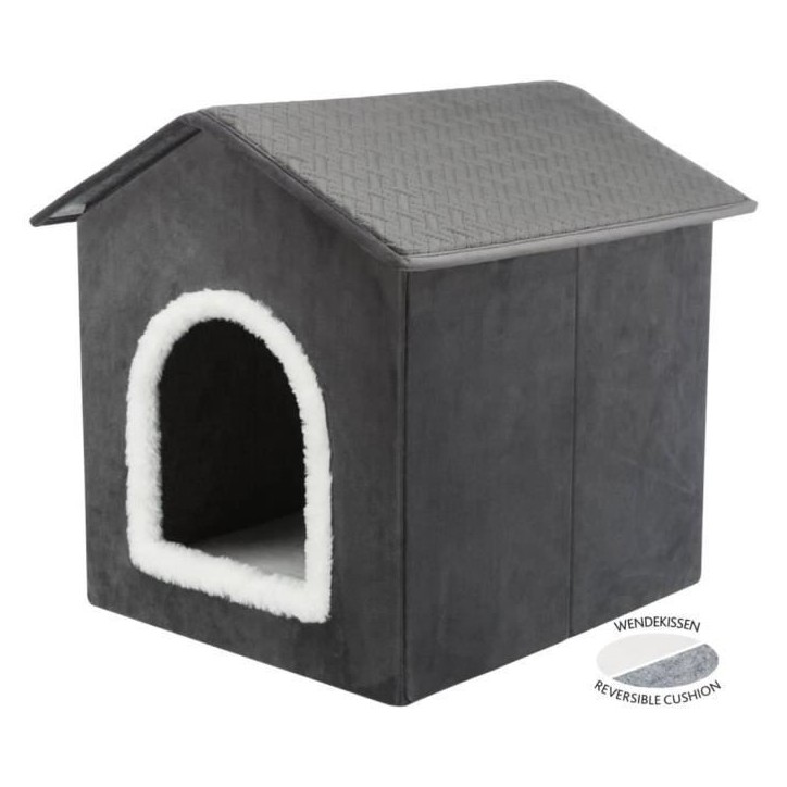 TRIXIE Maison animaux de compagnie Livia 38x41x44 cm Gris et blanc 442666