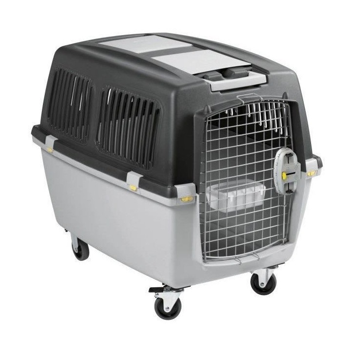 KERBL - Box de transport pour chien - GULLIVER MEGA - 70 x 50 x 51 cm - Gris