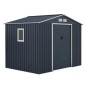 Abri de jardin en métal 5,29 m² - 277 x 191 x 202 cm - VENUS Kit d'ancrage inclus, 2 portes coulissantes, 1 fenetre latérale Abri de jardin en métal 5,29 m² - 277 x 191 x 202 cm - VENUS Kit d'ancrage inclus, 2 portes coulissantes, 1 fenetre latérale