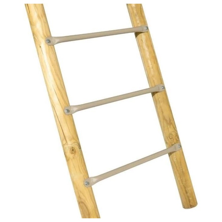 Station de jeux bois poutre métal 2,30 m Techwood ARROBA - 4 enfants