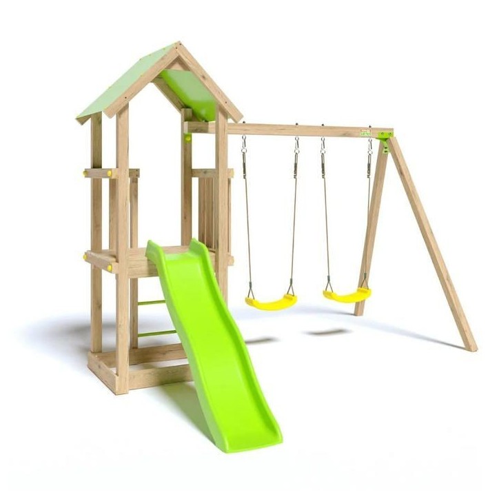 Aire de jeux en bois EASY XPERIENCE TRIGANO - 6 enfants