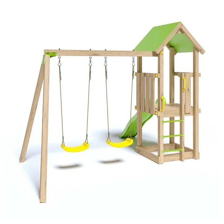 Aire de jeux en bois EASY XPERIENCE TRIGANO - 6 enfants